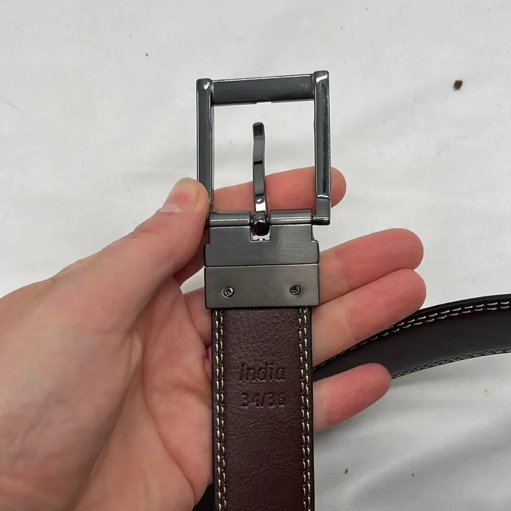 Black Leather Steve Madden Men's Belt